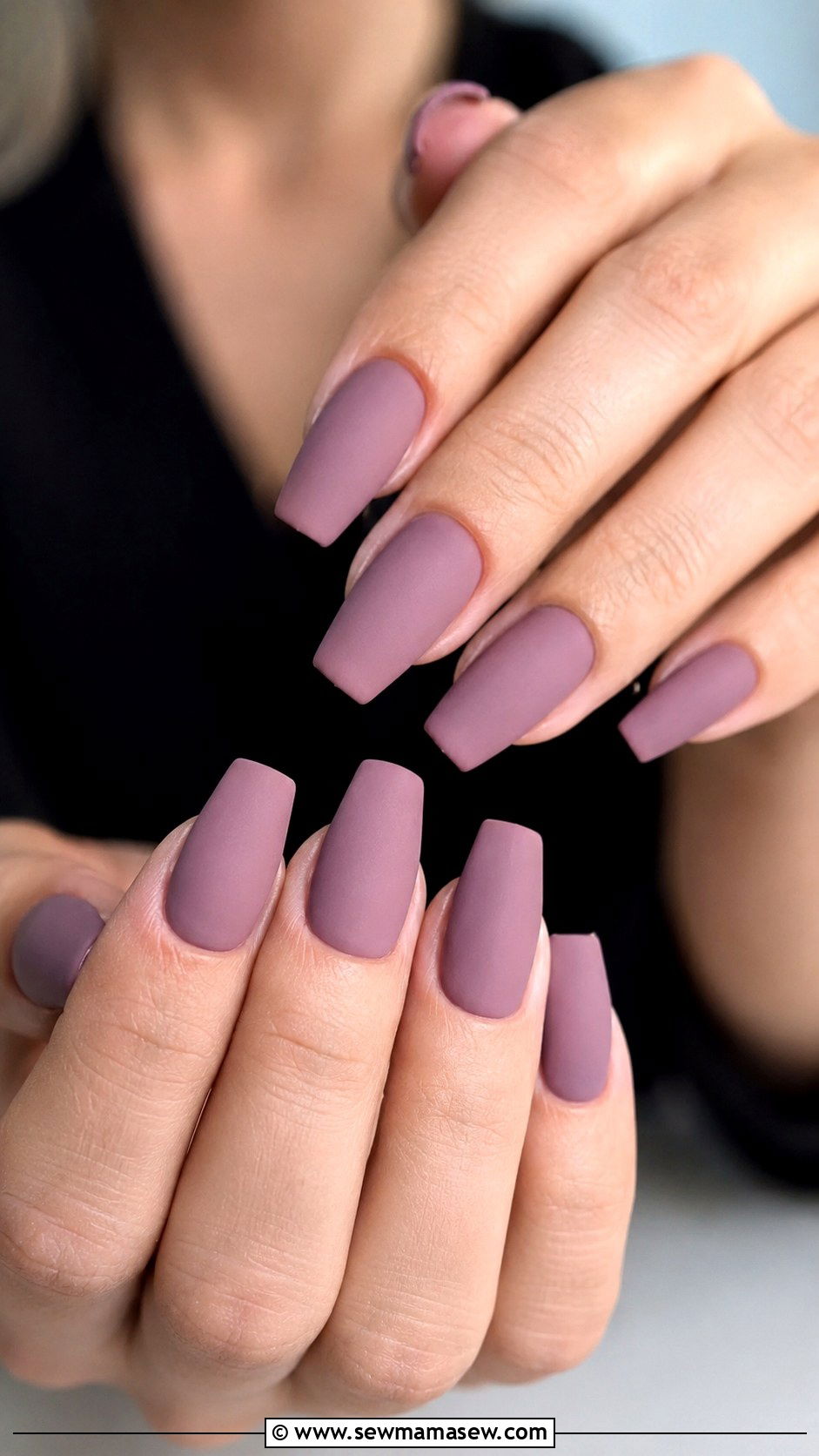 Mauve Matte Gel Nails - 50 gel polish - 50 gel polish
