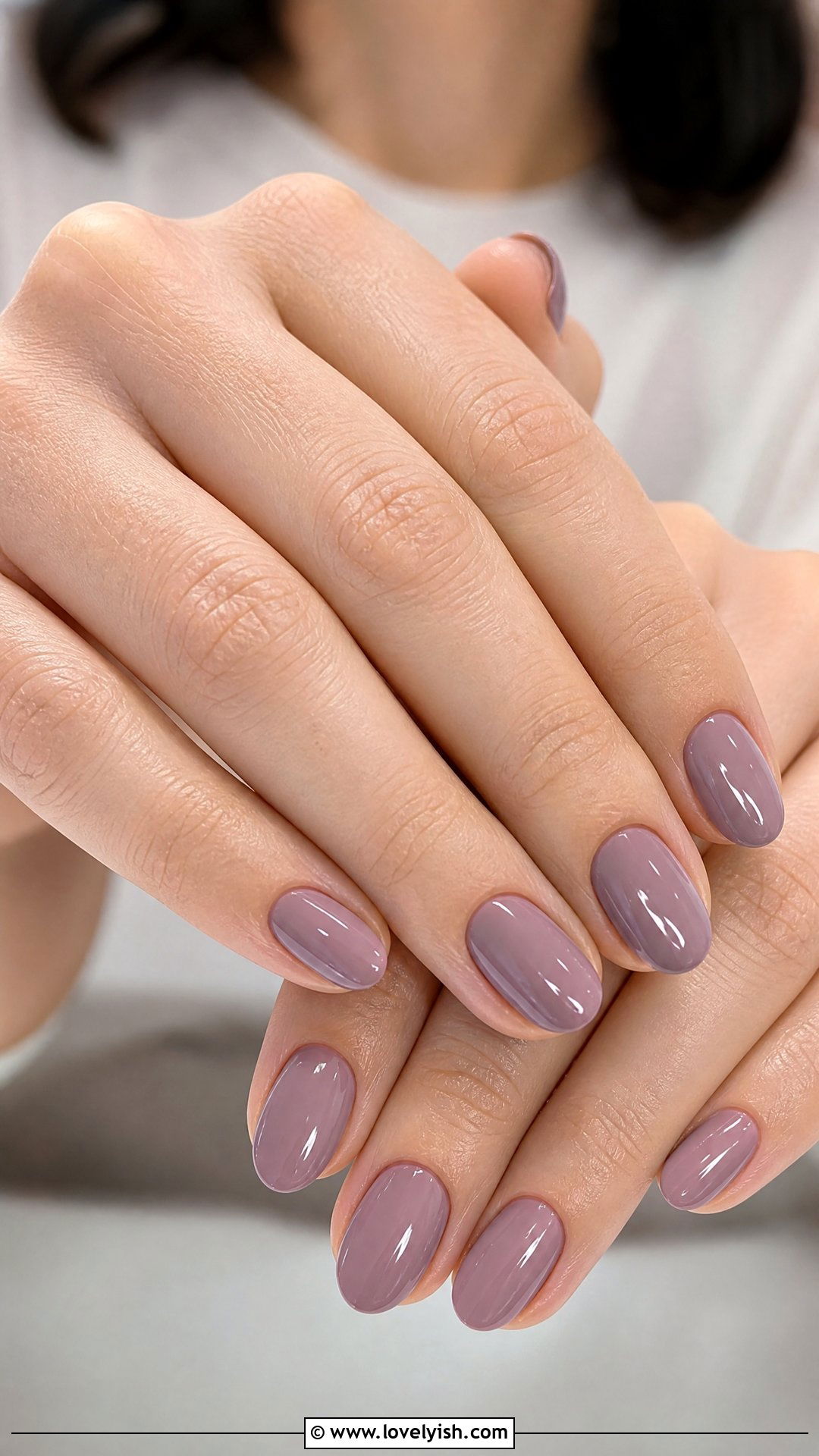 Mauve Minimalist Short Almond Nails - 50 short almond nails - 50 short almond nails