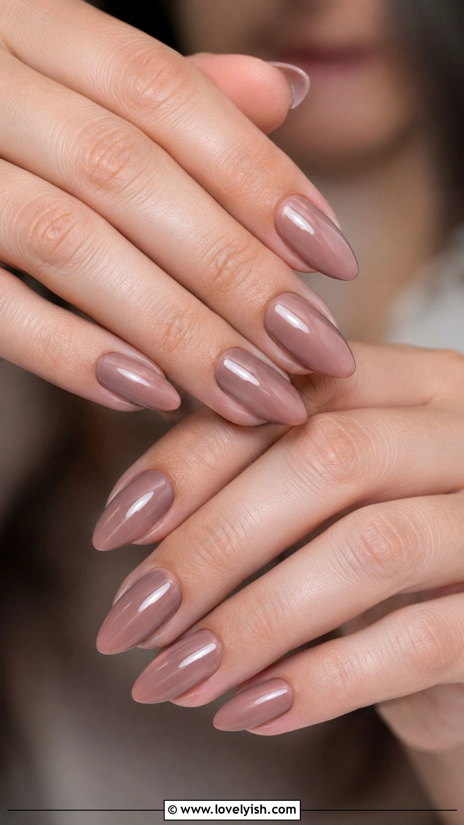 Mauve Nude Almond Nail Extensions - 48 nail extensions - 48 nail extensions