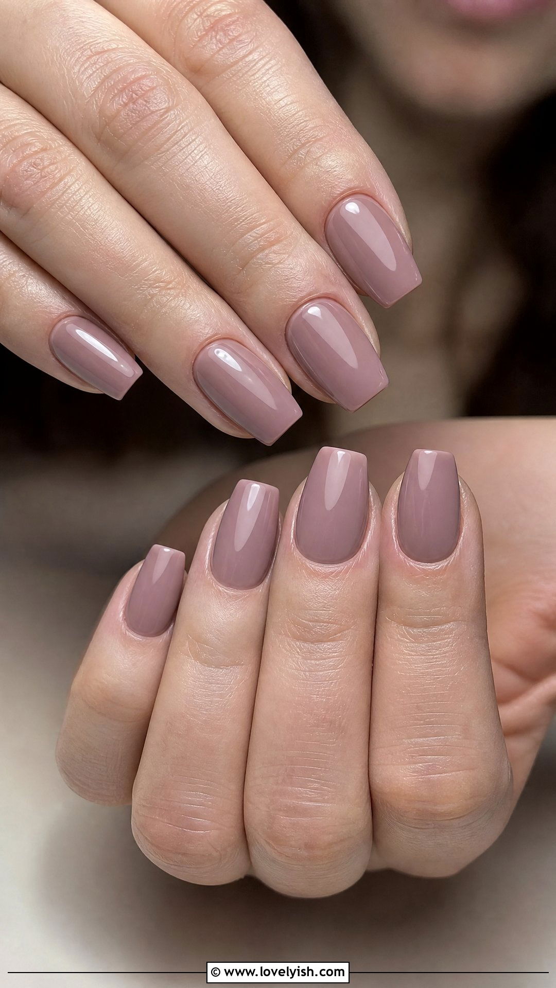 Mauve Nude Short Coffin Nails - 50 short coffin nails - 50 short coffin nails