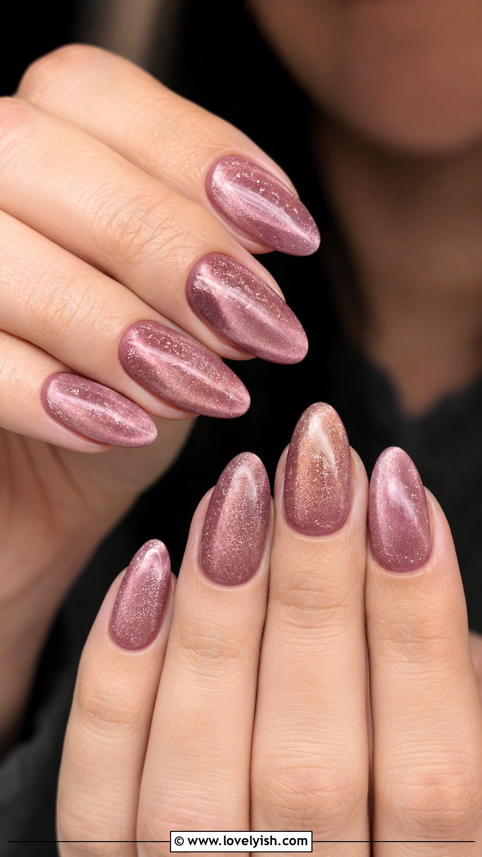 Mauve Pink Velvet Nails - 38 may nail ideas - 38 may nail ideas