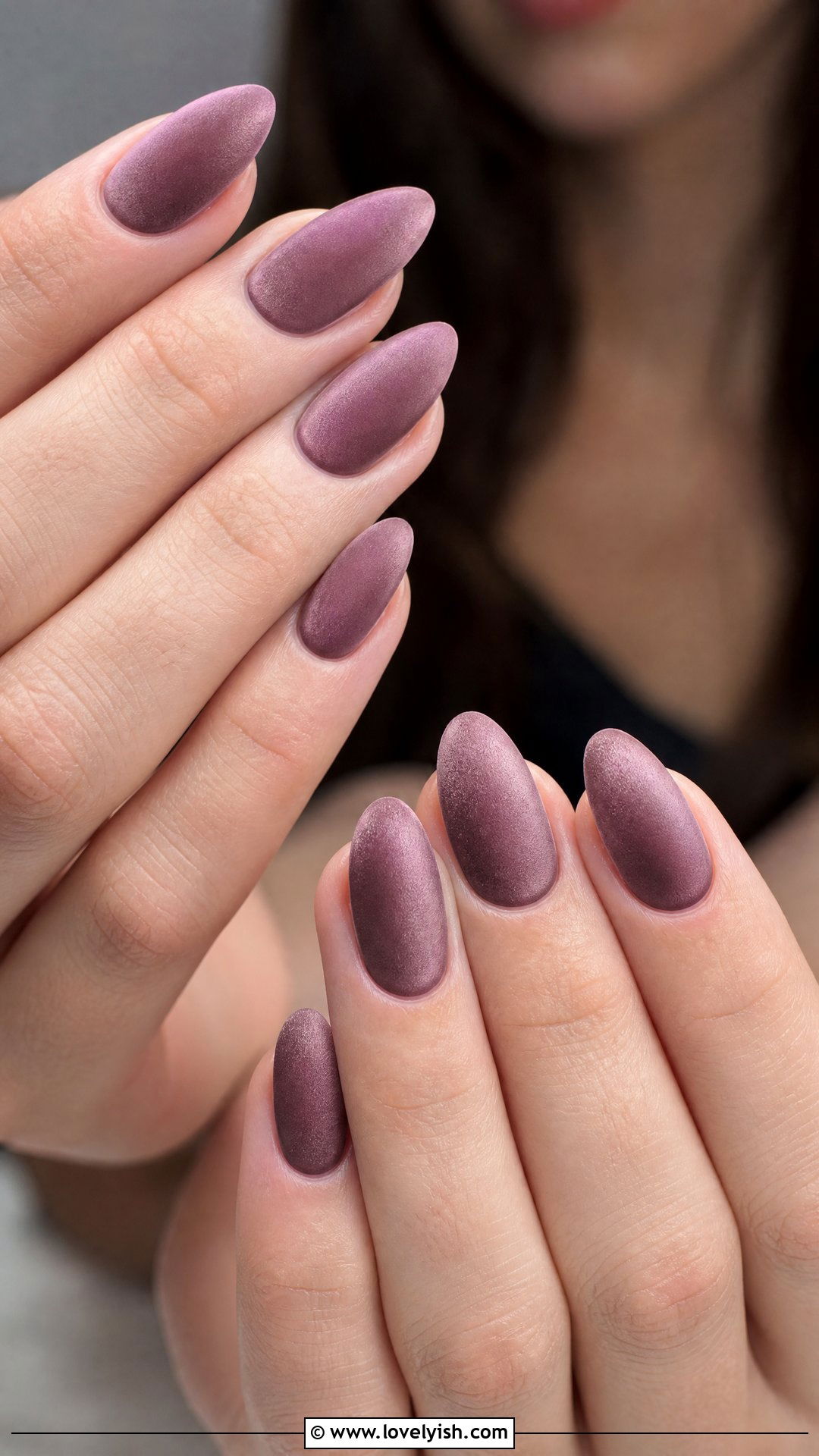 Mauve Velvet Matte Nails - 38 classy nail designs - 38 classy nail designs