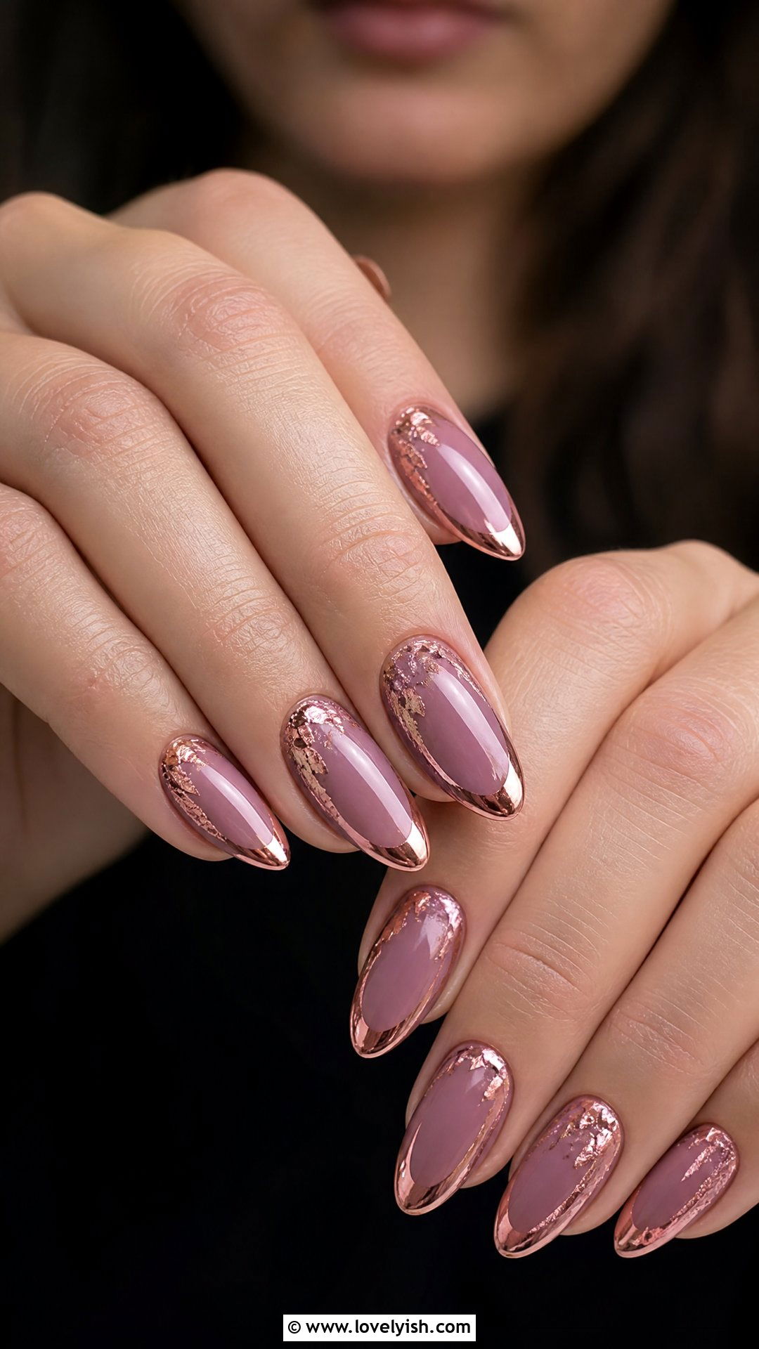 Mauve and Rose Gold Nails - 50 rose gold nails - 50 rose gold nails