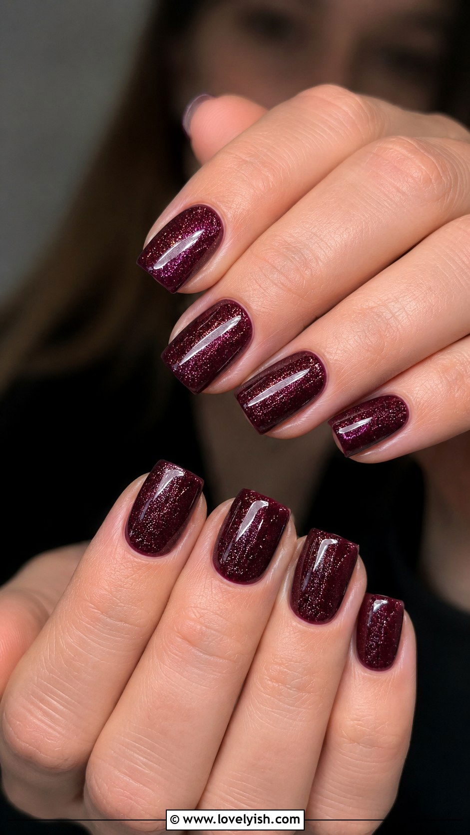 Merlot Square Nails - 50 wine nails - 50 wine nails