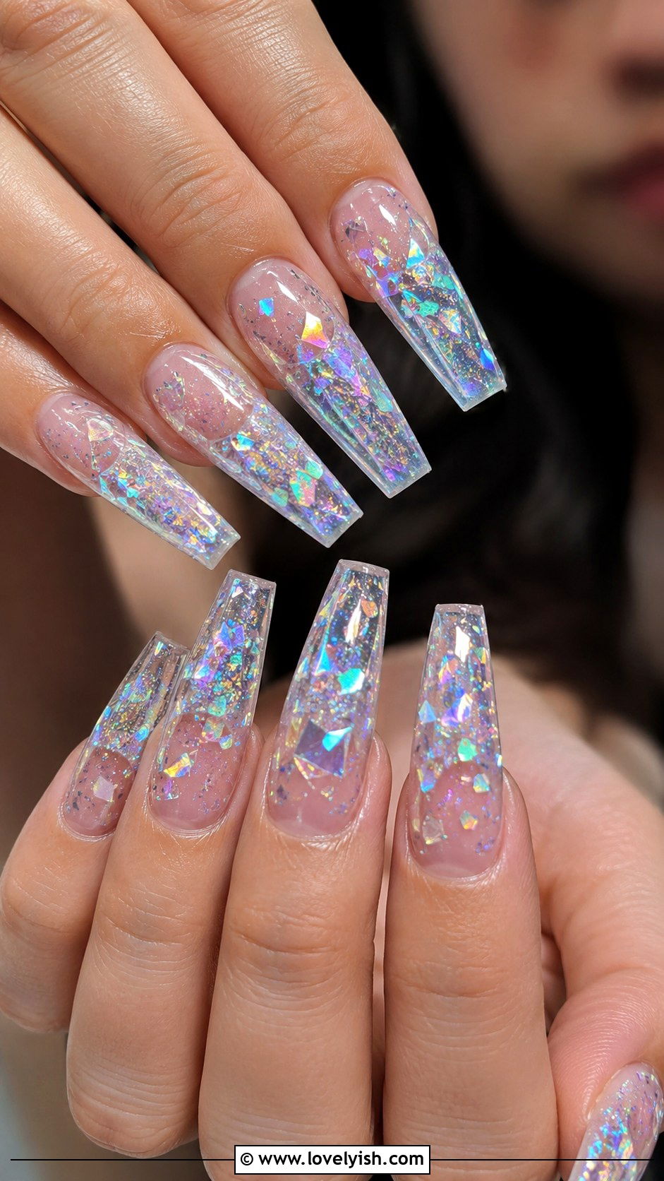 Mermaid Nails with Encapsulated Glitter - 50 mermaid nails - 50 mermaid nails