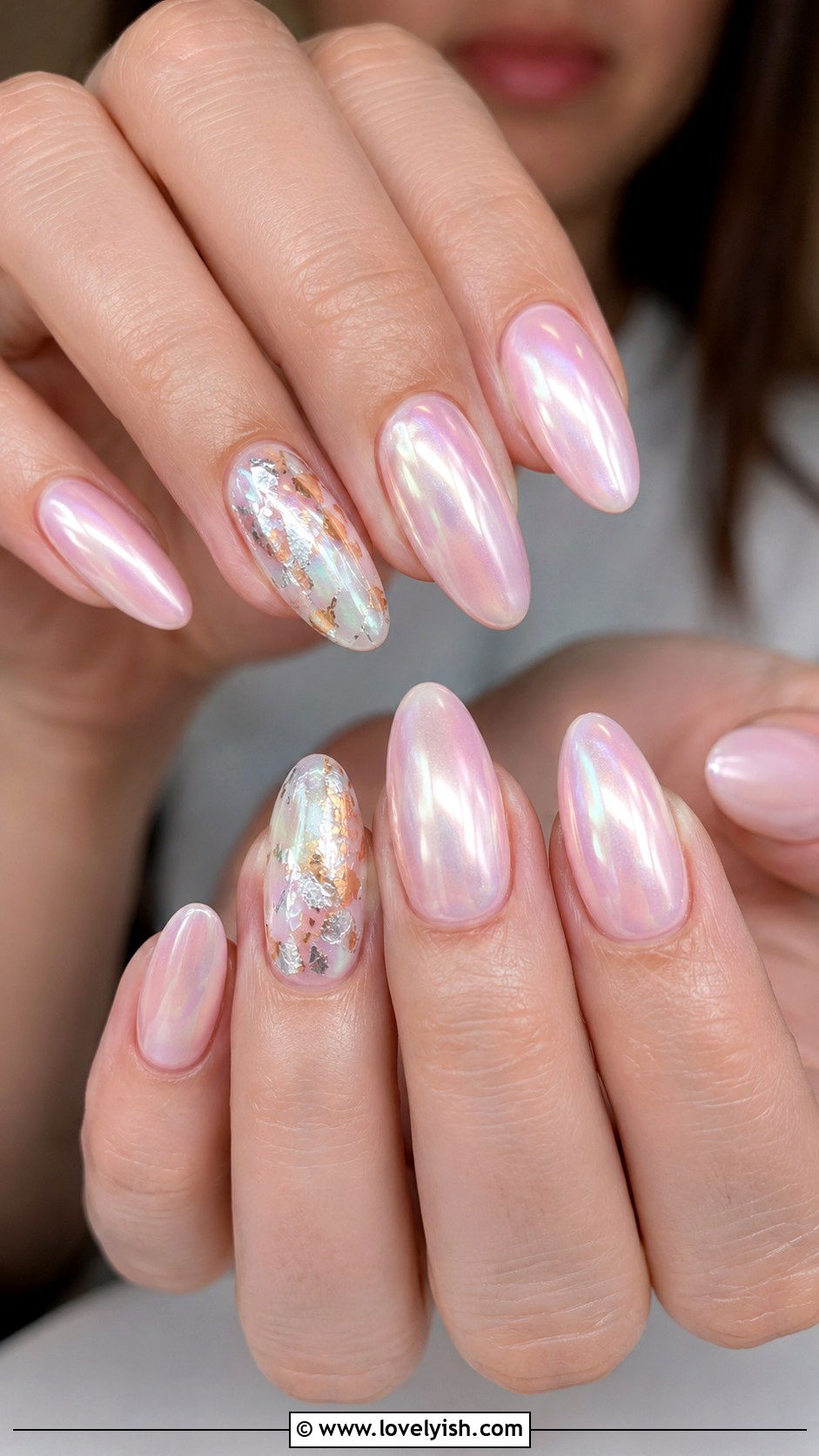 Mermaid Nails with Foil Accents - 50 mermaid nails - 50 mermaid nails