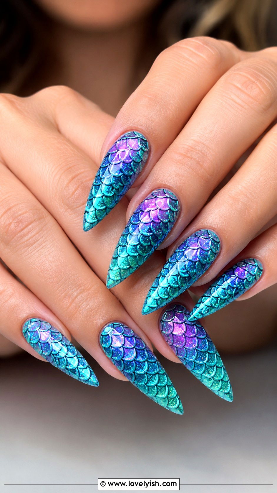 Mermaid Scale Nails - 50 vacation nails - 50 vacation nails