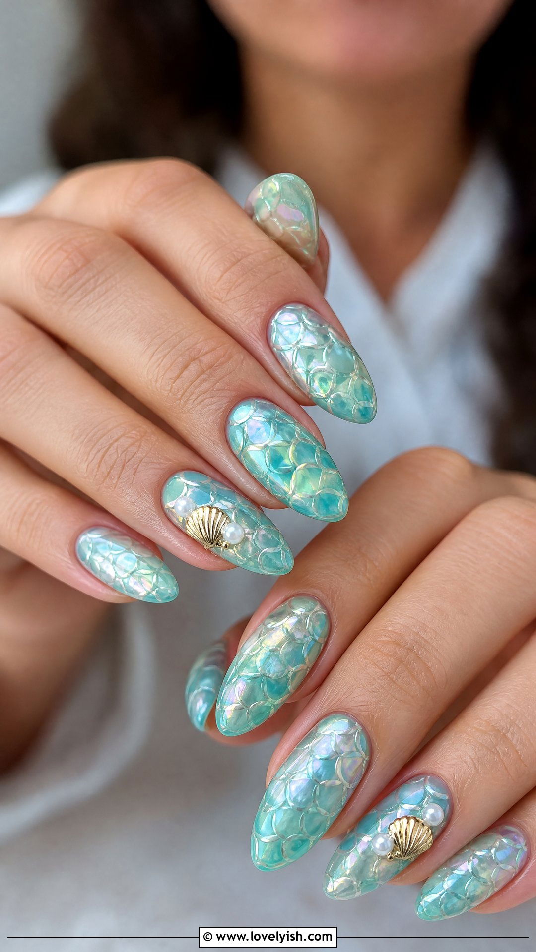 Mermaid Scale Nails - 50 crazy nail designs - 50 crazy nail designs