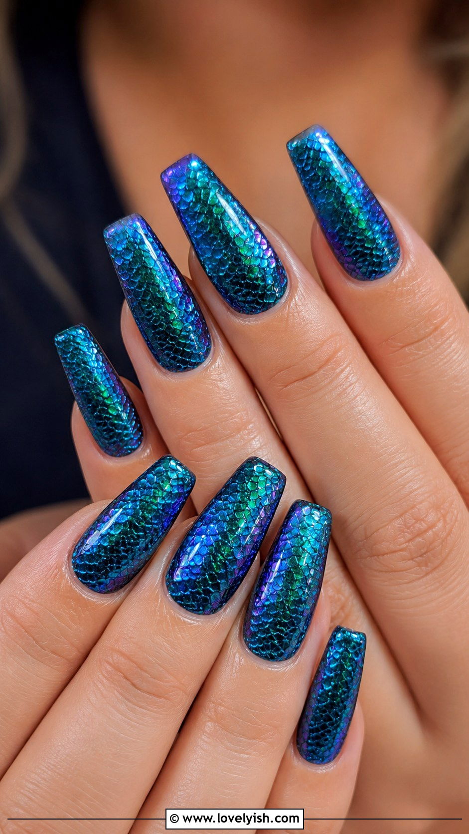 Mermaid Shimmer Nails - 35 nail art design ideas - 35 nail art design ideas