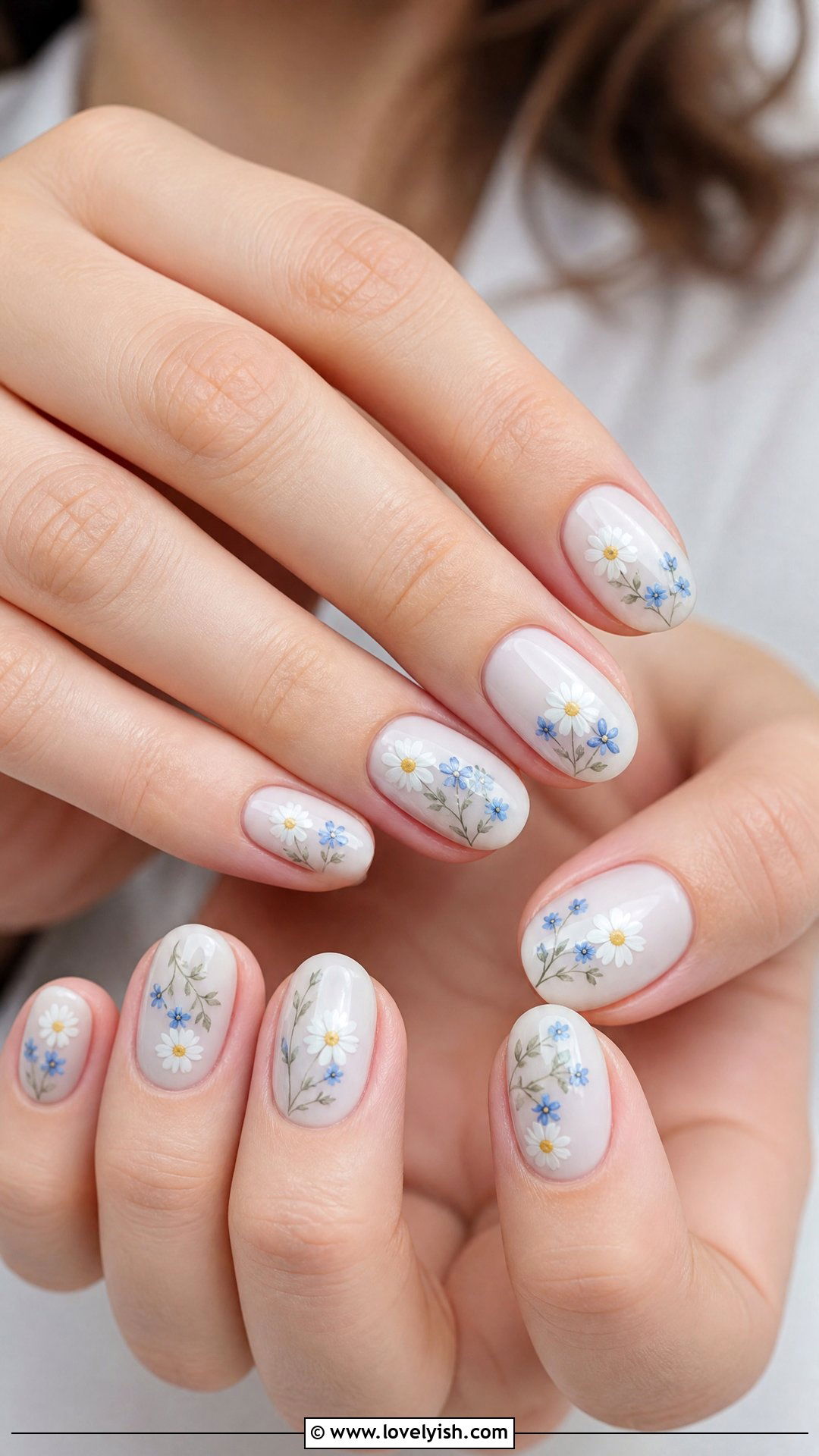 Micro Floral Accent Nails - 36 nails design 2026 - 36 nails design 2026