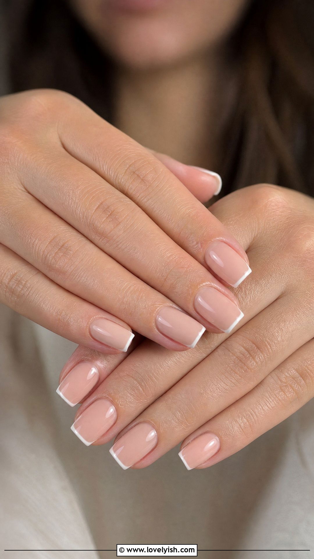 Micro French Short Coffin Nails - 38 short coffin nail designs - 38 short coffin nail designs