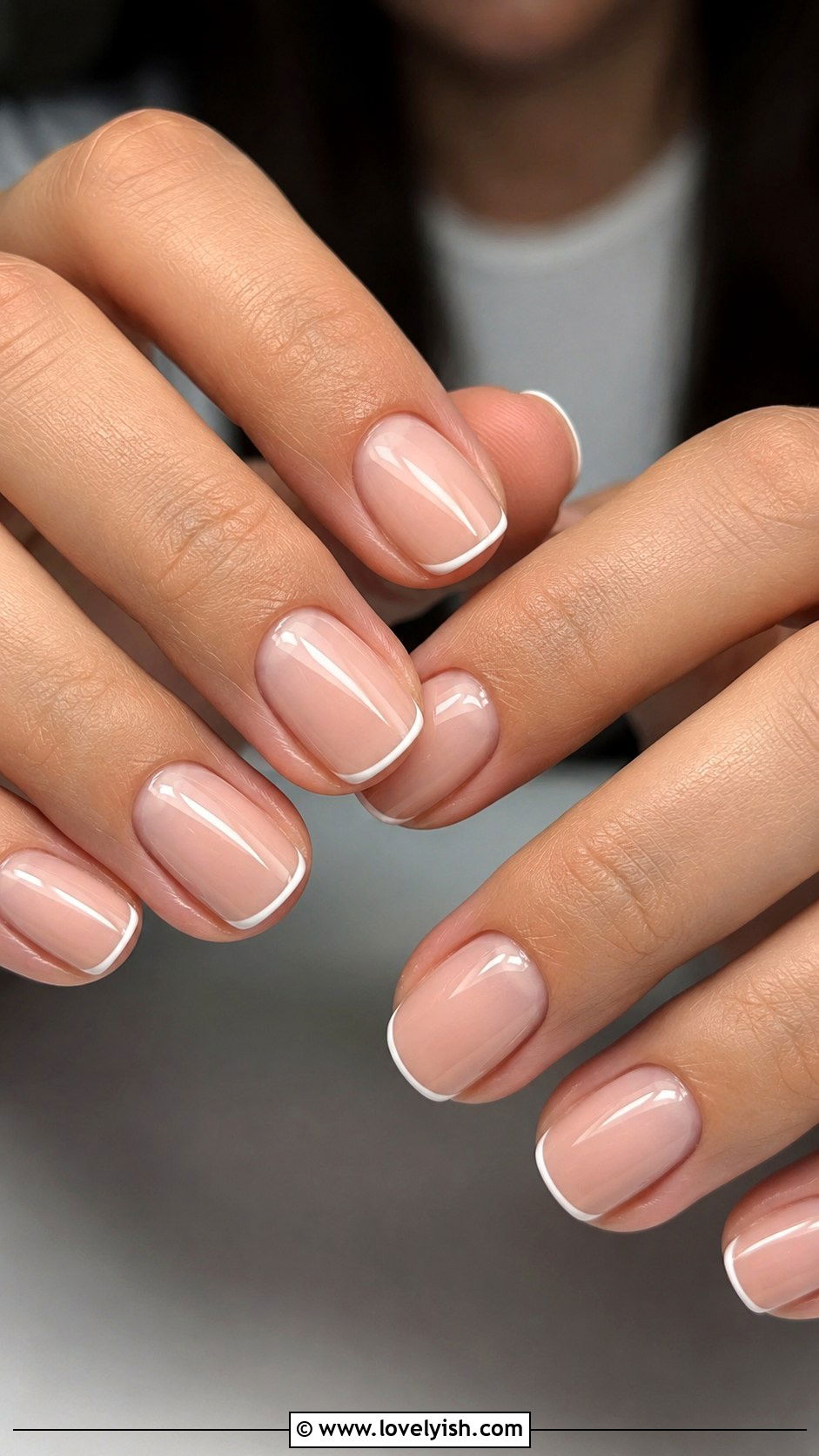 Micro French Tip Nails - 50 trendy simple nail designs - 50 trendy simple nail designs