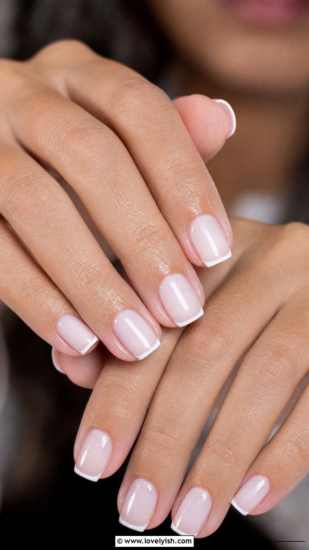 Micro French Tip Short Coffin Nails - 50 short coffin nails - 50 short coffin nails