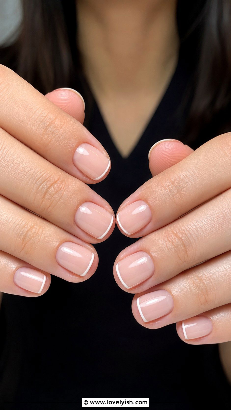 Micro French Tip Short Nails - 25 short nails design ideas - 25 short nails design ideas
