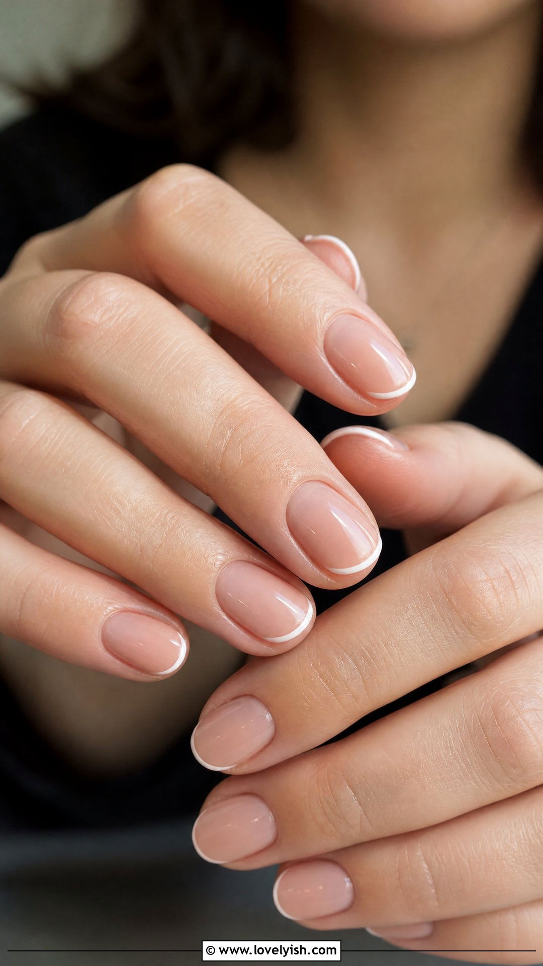 Micro French Tip Short Nails - 35 short nails designs - 35 short nails designs