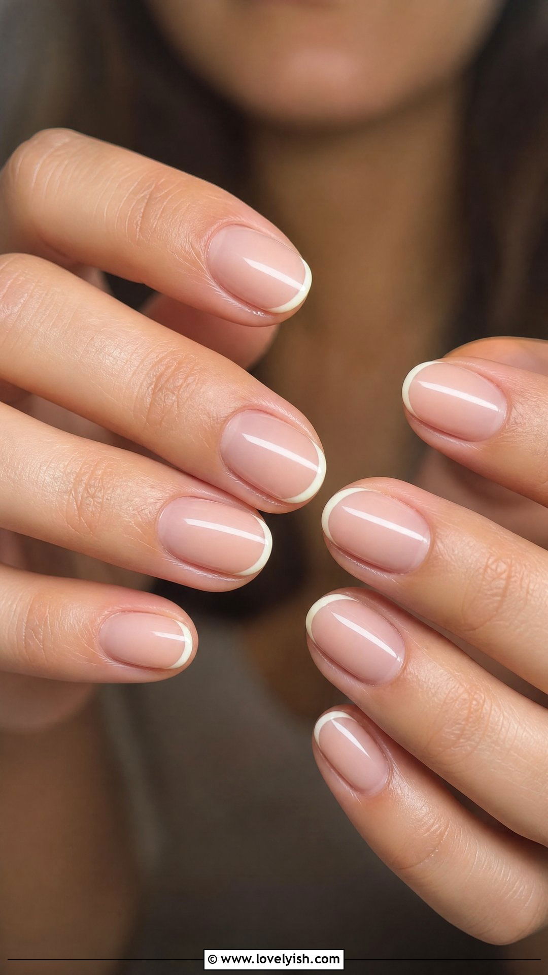 Micro French Tip in Cream Nails - 38 classy nail designs - 38 classy nail designs