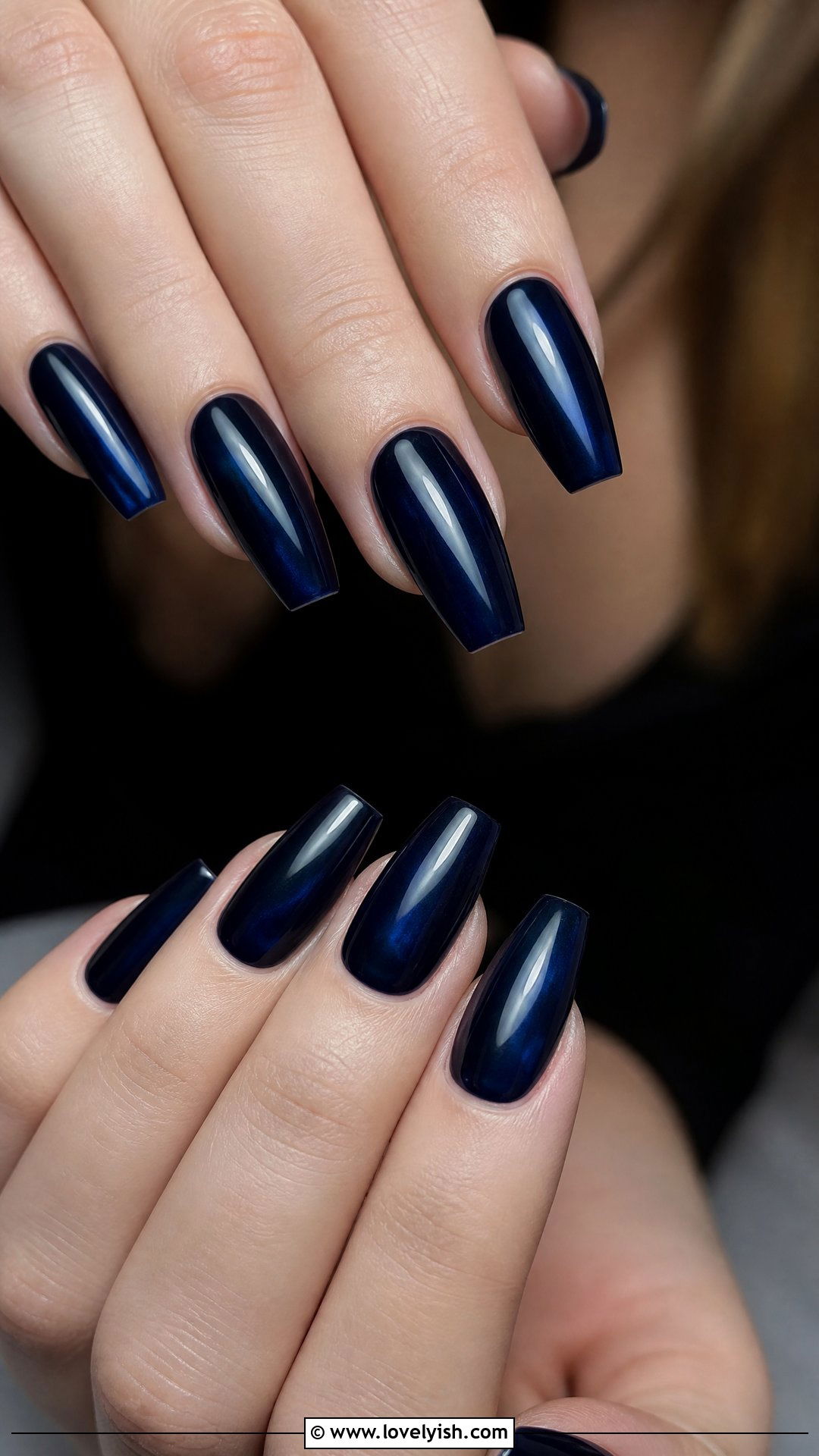 Midnight Blue Goth Nails - 50 goth nails - 50 goth nails