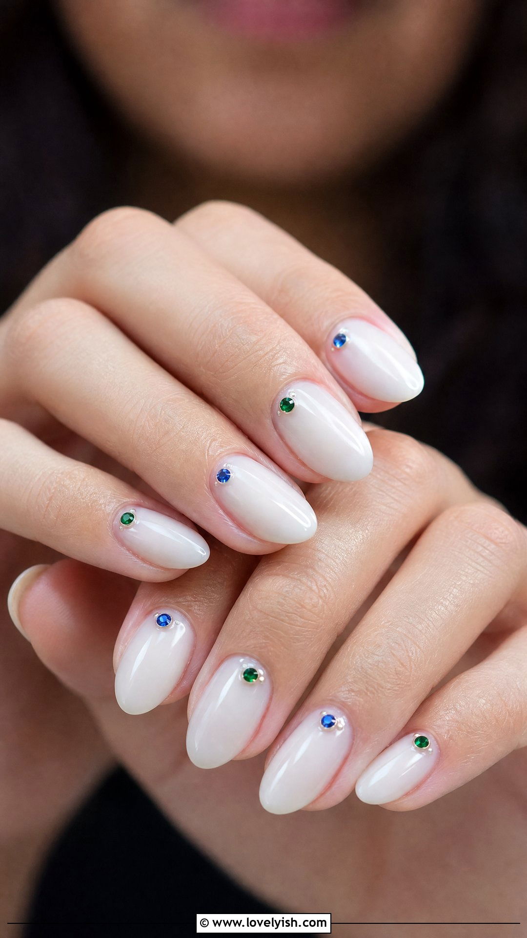 Milk Bath Nails with Birthstone Crystals - 50 milk bath nails - 50 milk bath nails