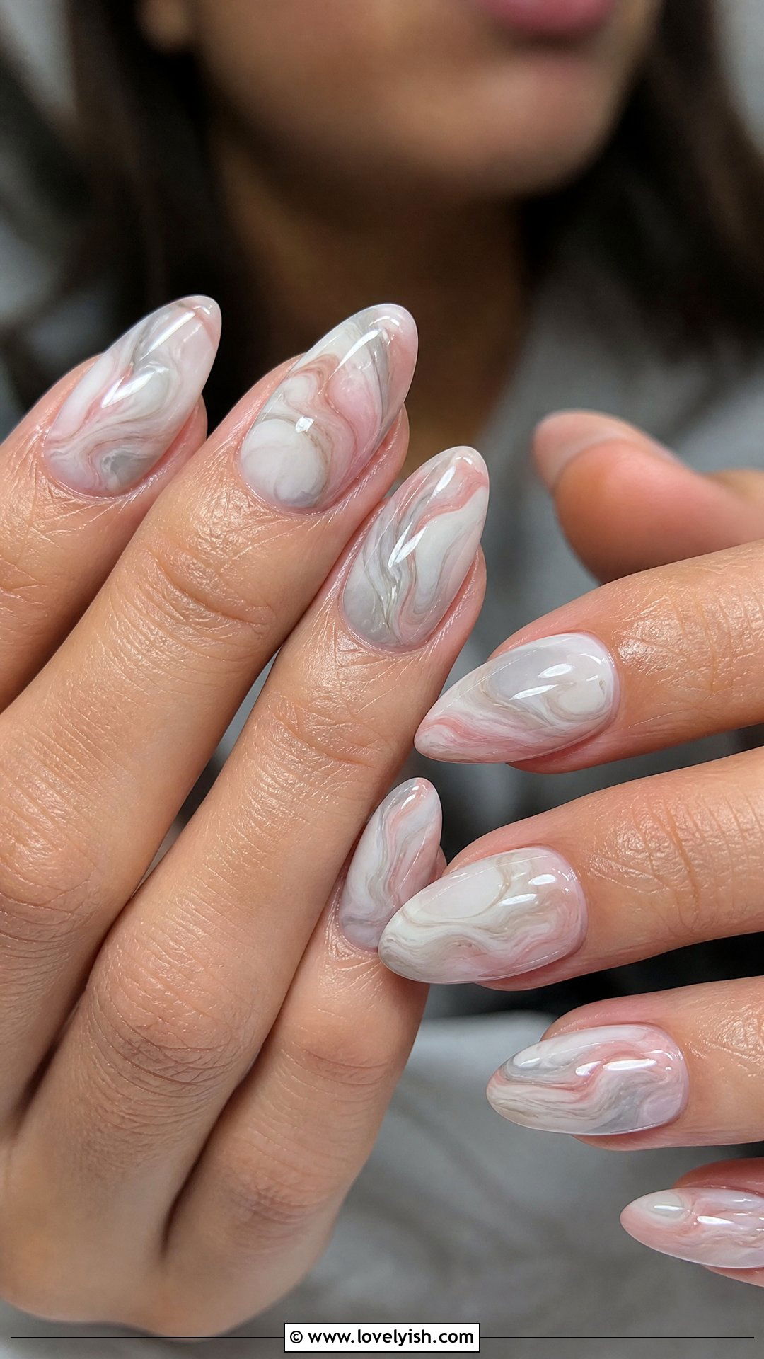 Milk Bath Nails with Marble Swirls - 50 milk bath nails - 50 milk bath nails