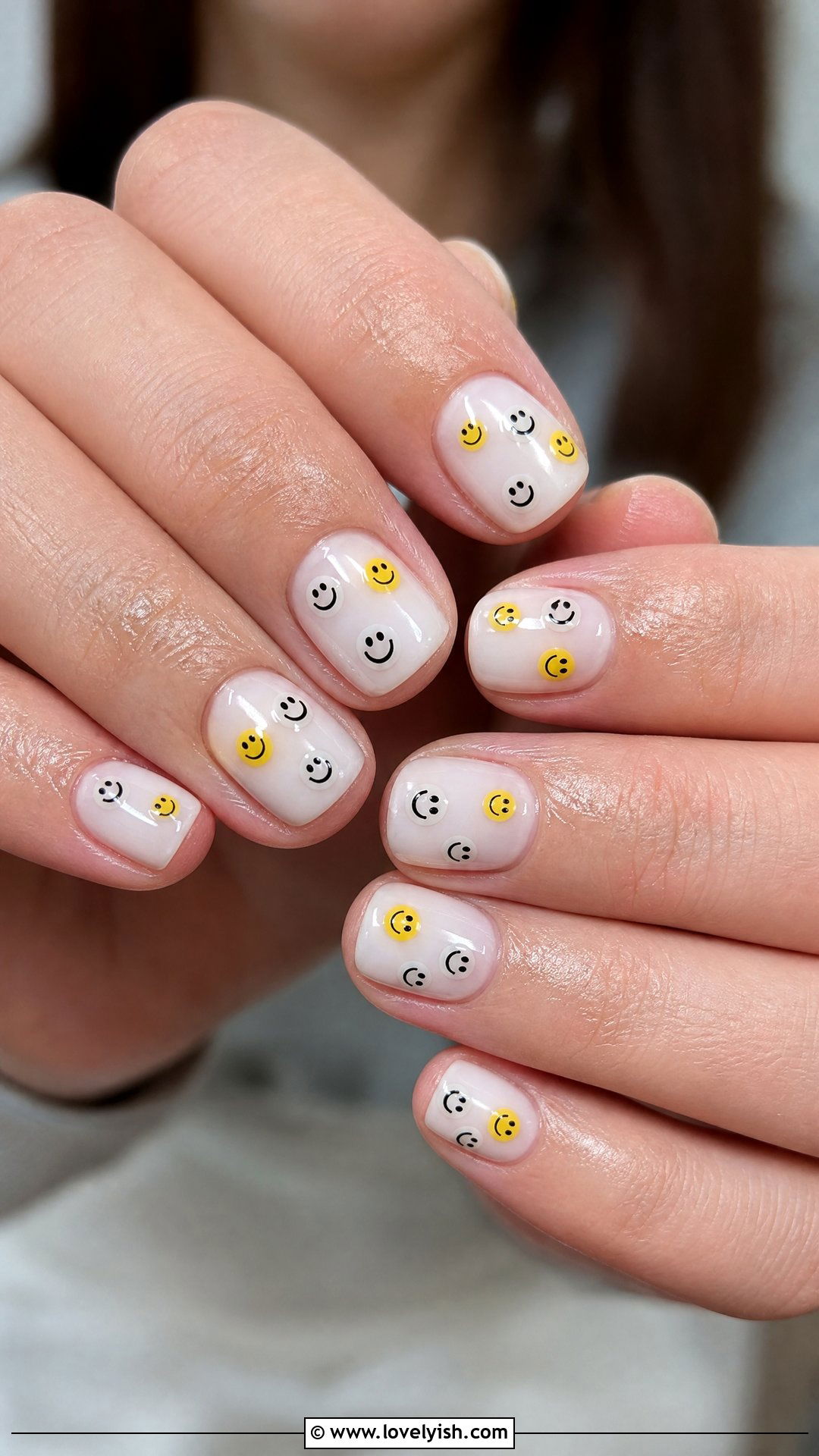 Milk Bath Nails with Smiley Faces - 50 milk bath nails - 50 milk bath nails