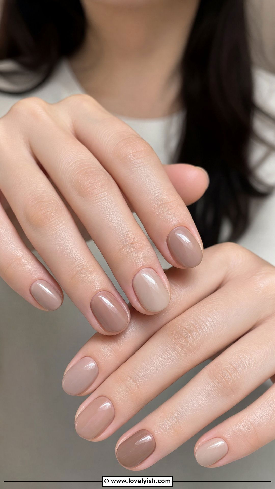 Milky Latte Brown Nails - 50 brown nails - 50 brown nails