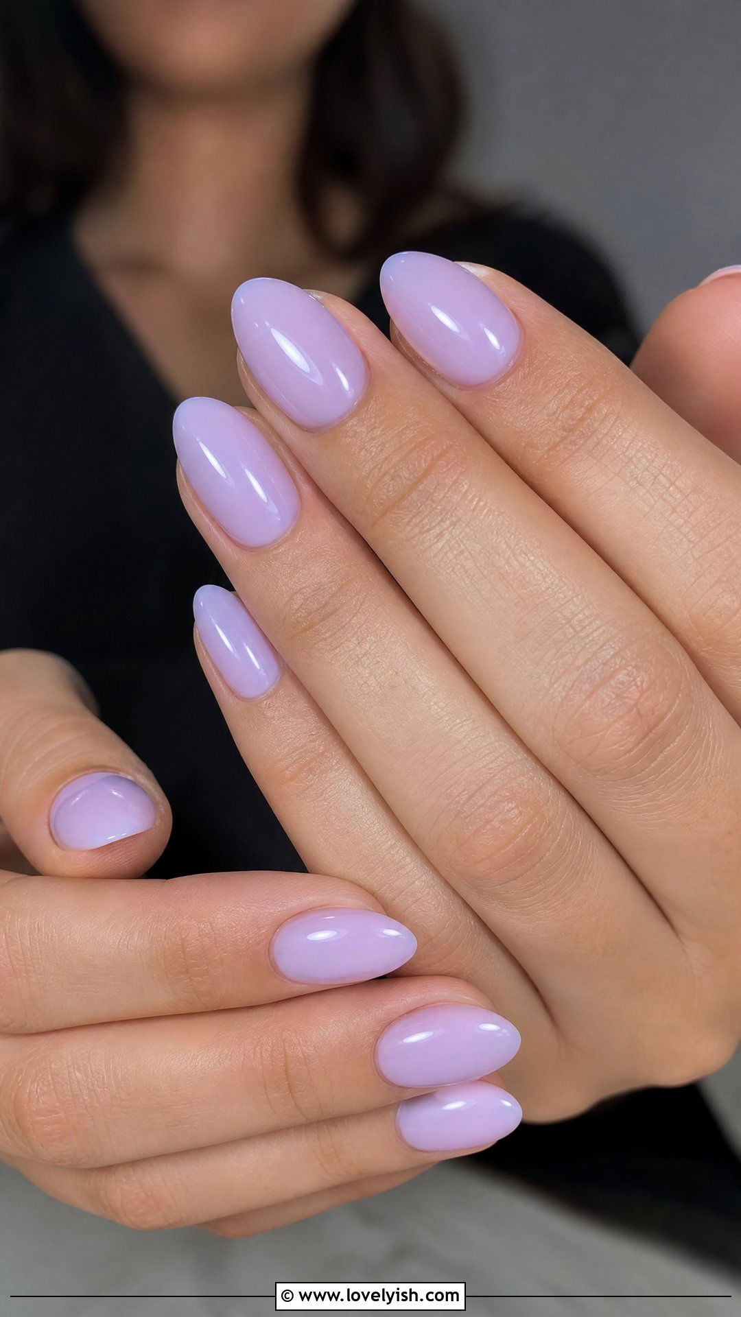 Milky Lavender Minimalist Solid Nails - 42 minimalist nail art - 42 minimalist nail art