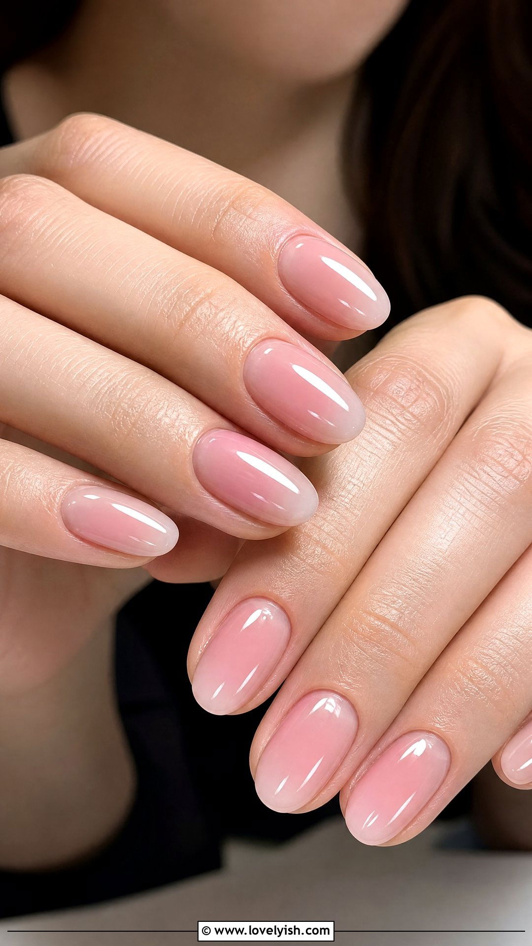 Milky Pink Gel Nails - 50 gel manicure - 50 gel manicure