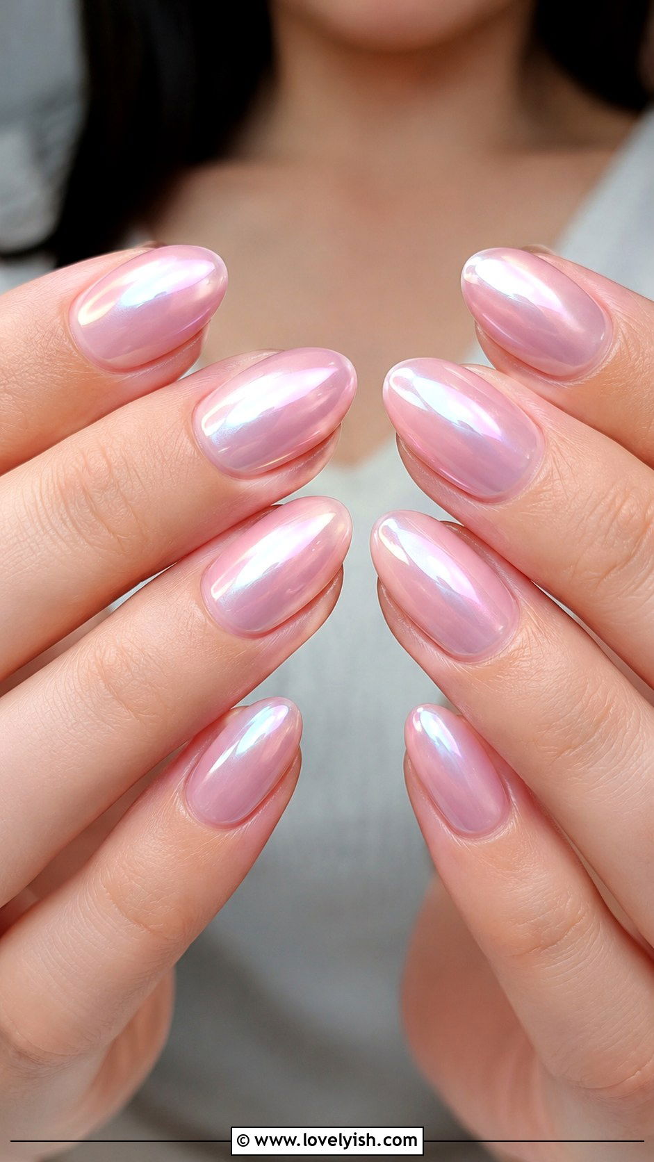 Milky Pink Glazed Donut Nails - 40 nail design template - 40 nail design template