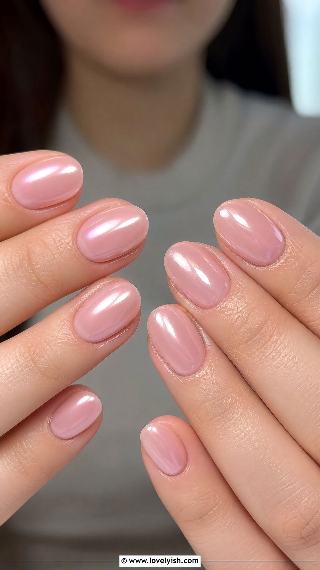 Milky Pink Glazed Nails - 50 simple nail art - 50 simple nail art