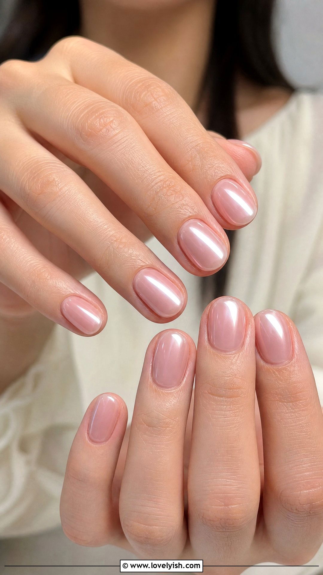 Milky Pink Glazed Nails - 41 nail design simple - 41 nail design simple