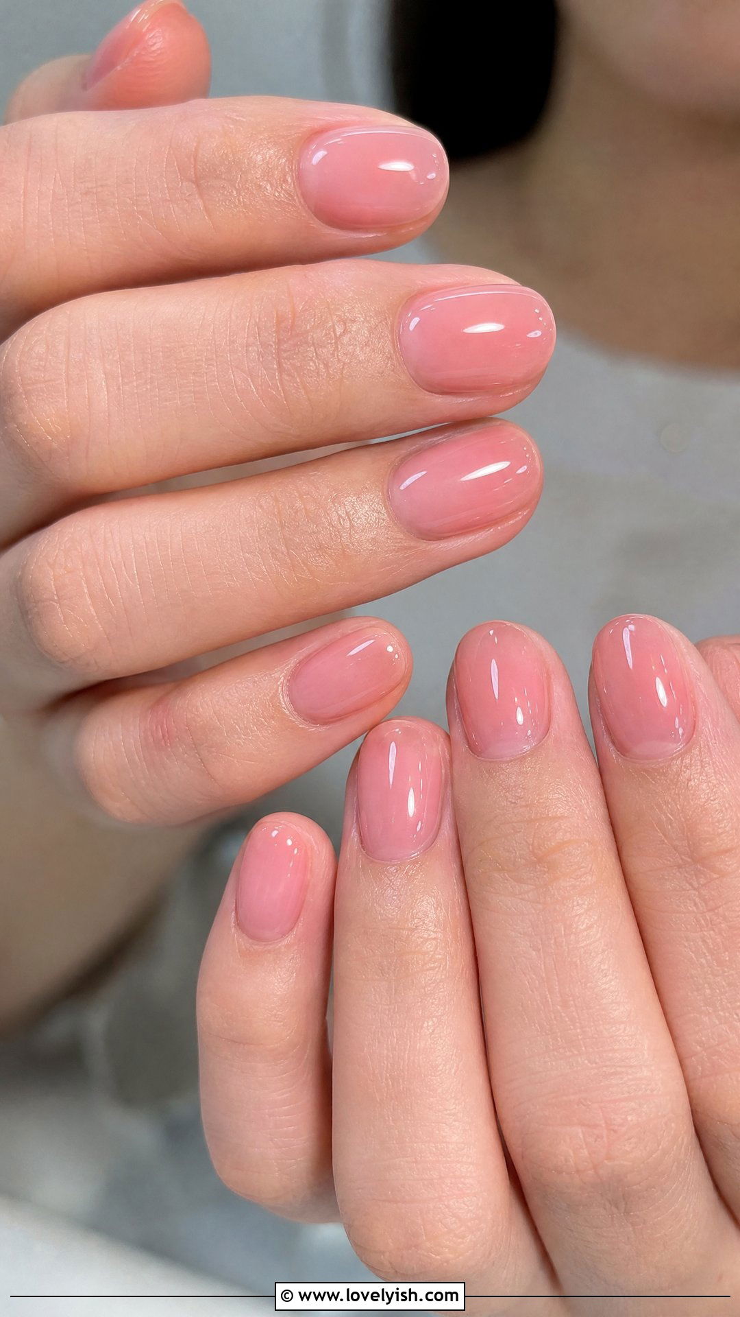 Milky Pink Jelly Nails - 50 short pink nail designs - 50 short pink nail designs