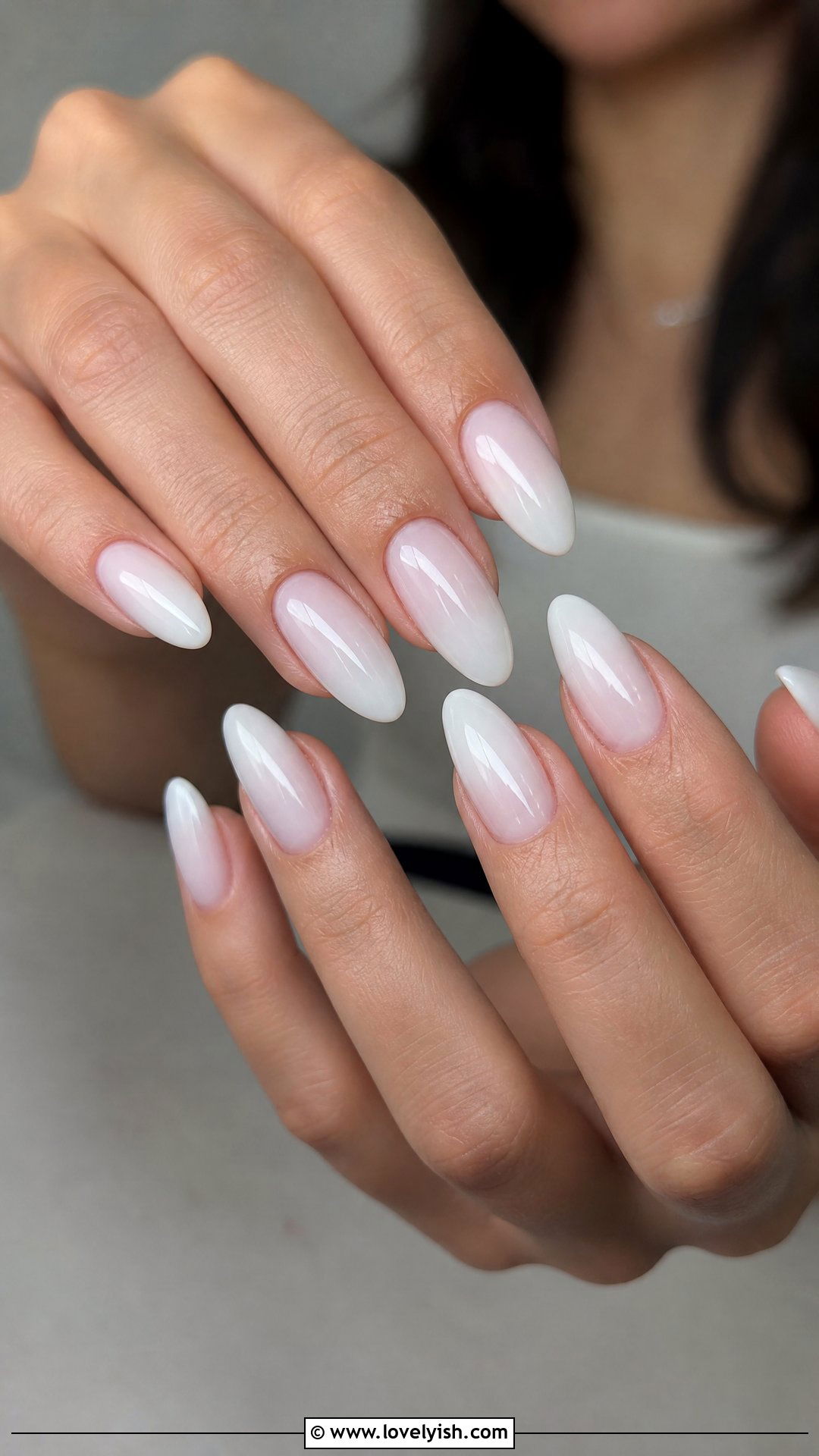 Milky White Almond Acrylic Nails - 25 acrylic nails designs - 25 acrylic nails designs