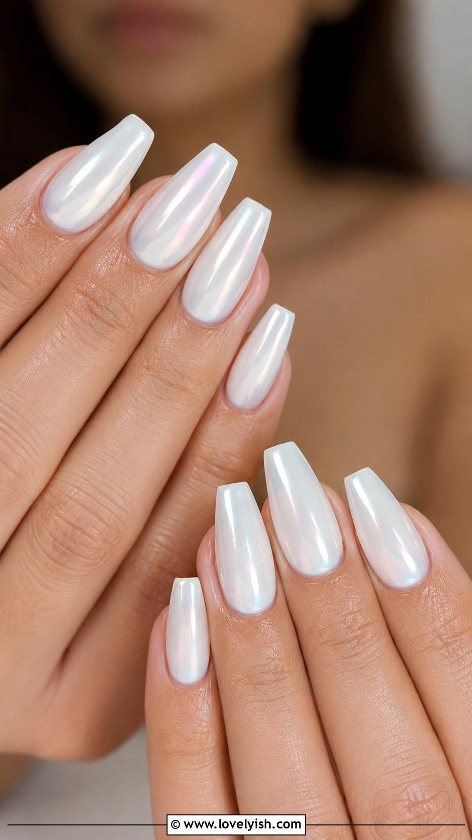 Milky White Chrome Nails - 42 easy nail art ideas - 42 easy nail art ideas