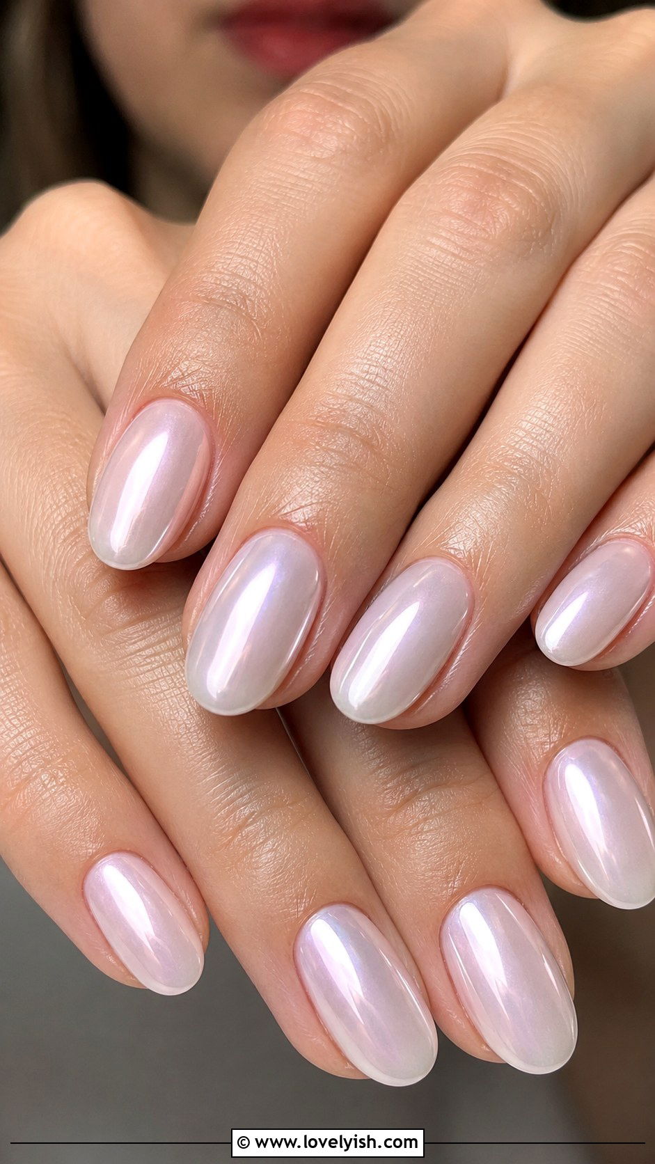 Milky White Chrome Nails - 25 mothers day nail designs - 25 mother's day nail designs