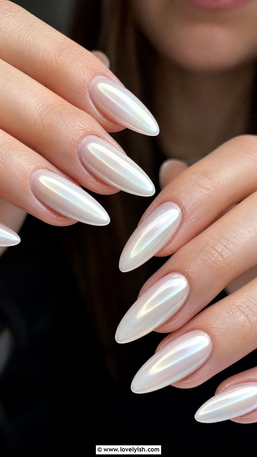 Milky White Chrome Nails - 33 minimalist nail designs - 33 minimalist nail designs