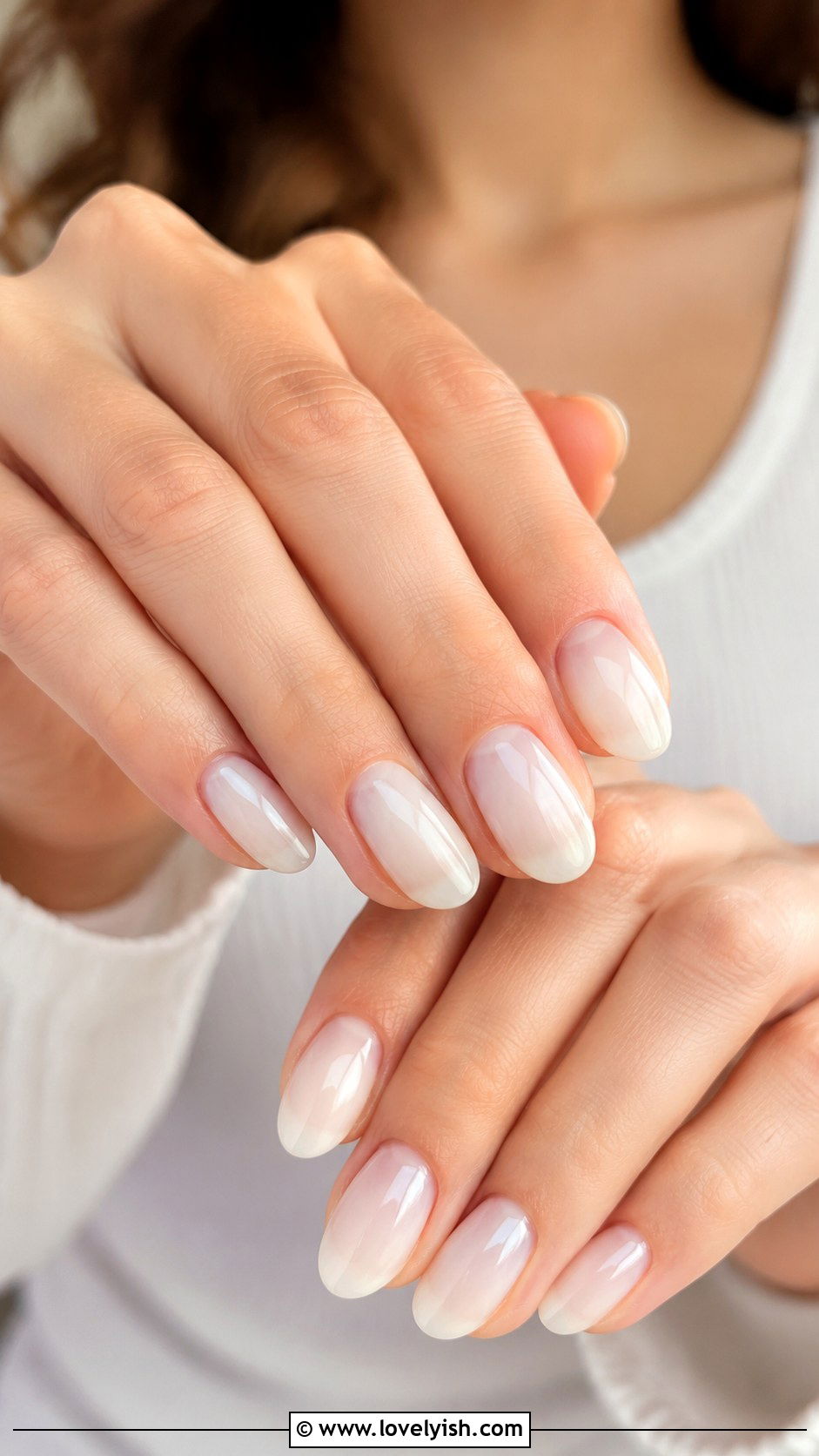 Milky White Dip Nails - 25 dip nail designs - 25 dip nail designs