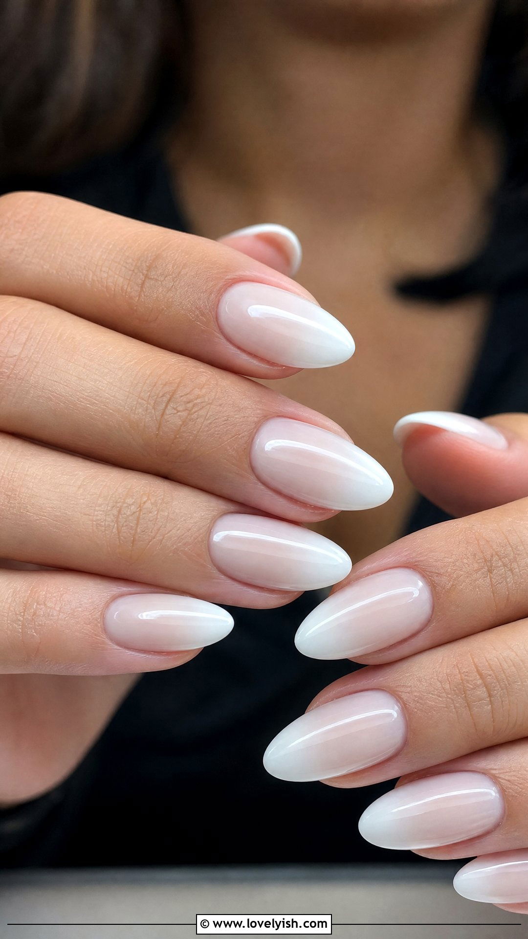 Milky White French Ombre - 50 french ombre nails - 50 french ombre nails