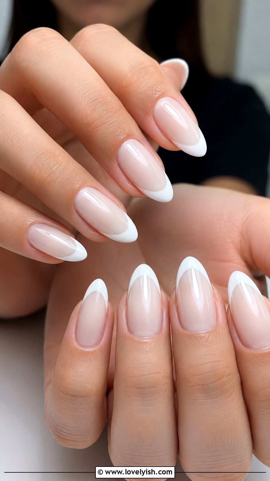 Milky White French Tip Acrylic Nails - 33 acrylic nail ideas - 33 acrylic nail ideas