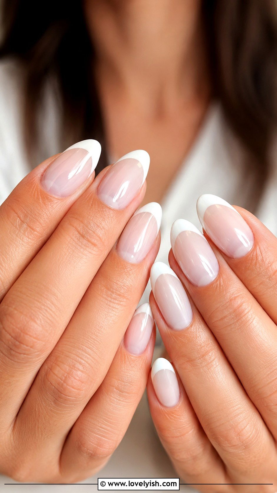 Milky White French Tip Gel Nails - 25 gel nail art ideas - 25 gel nail art ideas