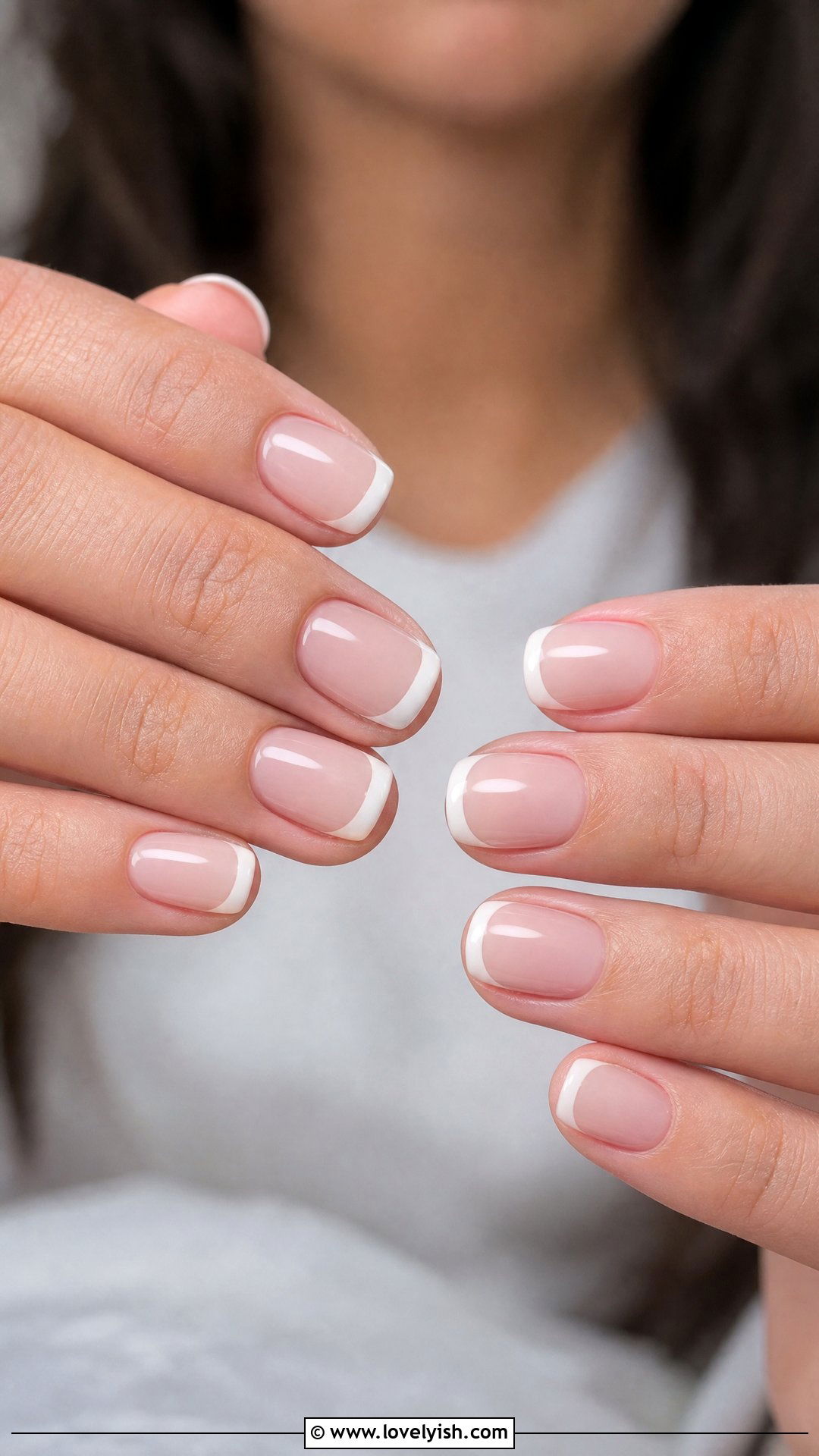 Milky White French Tip Nails - 25 classy nail ideas - 25 classy nail ideas