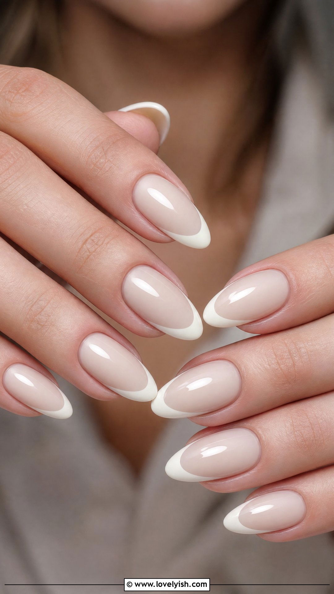 Milky White French Tip Nails - 50 classy nails - 50 classy nails