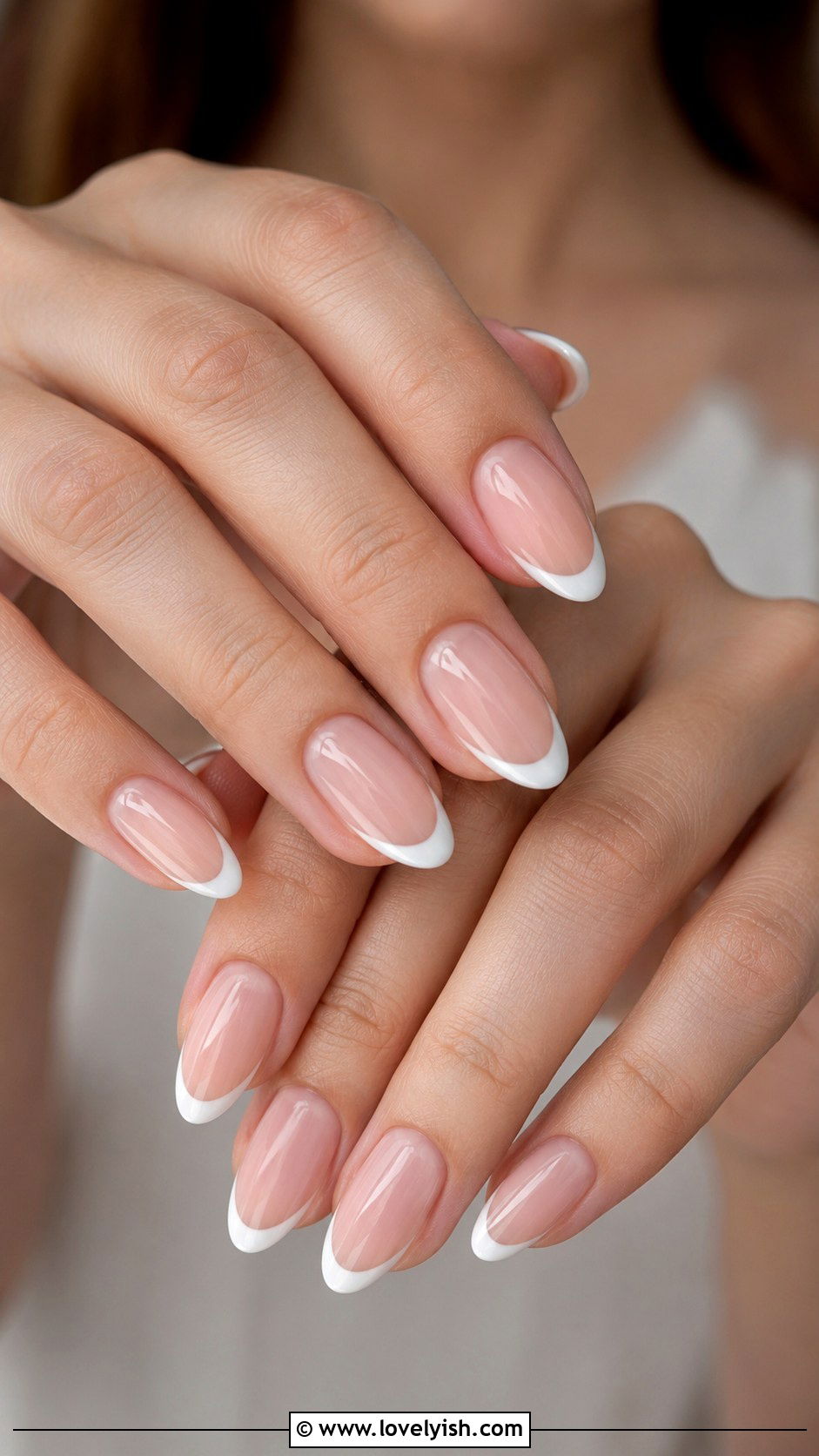 Milky White French Tip Nails - 50 pretty nails - 50 pretty nails