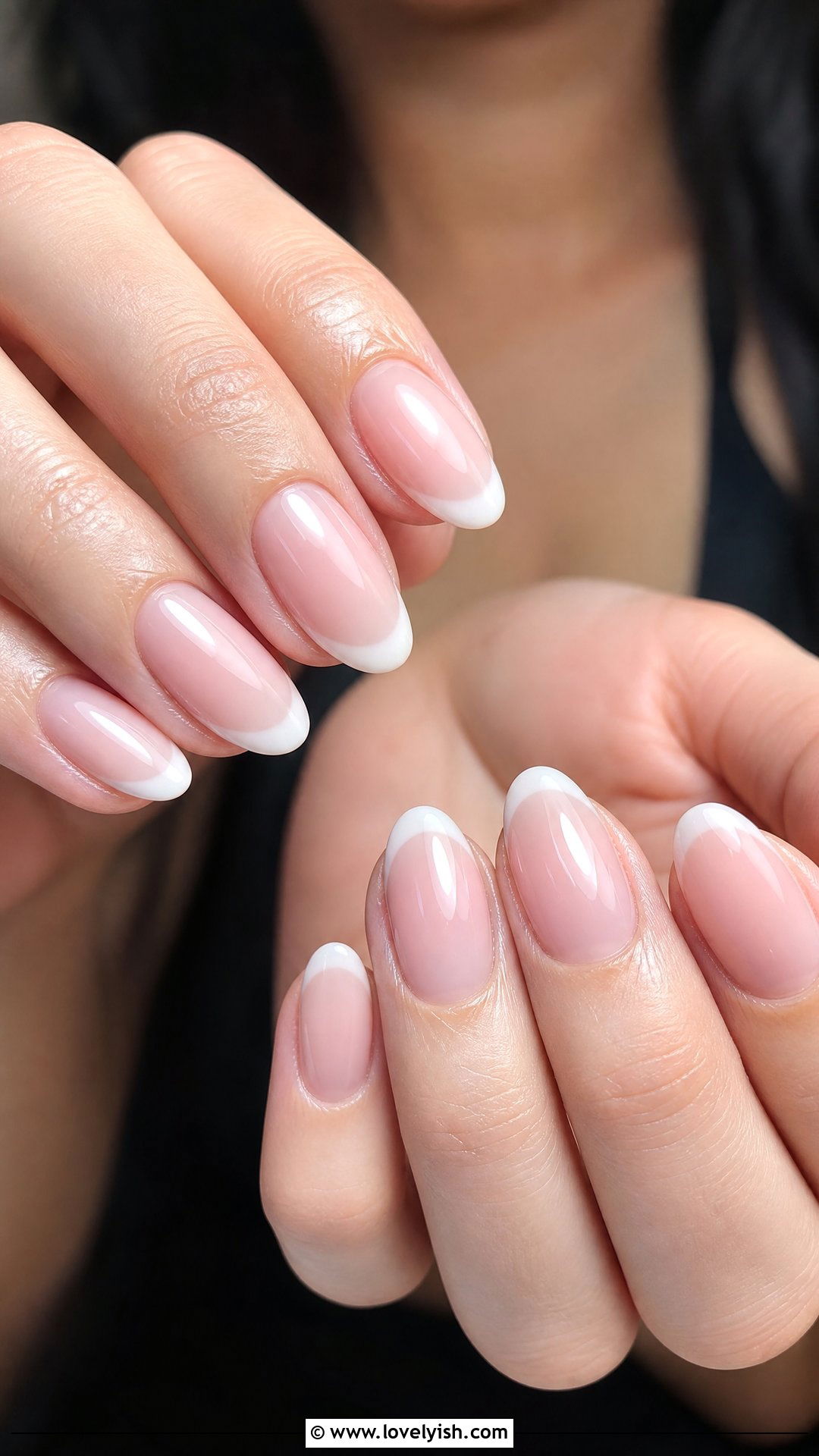 Milky White French Tip Short Nails - 35 short nails designs - 35 short nails designs