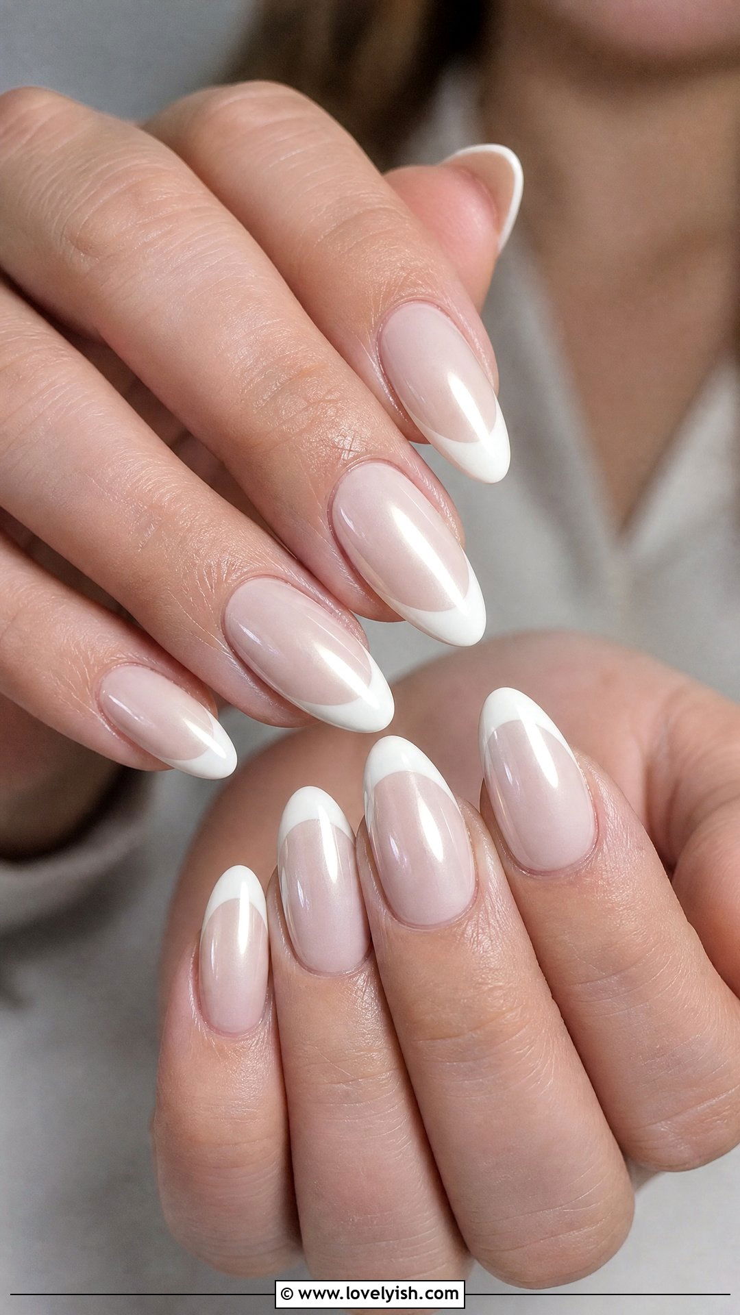 Milky White Glazed French - 50 cute french tip nail designs - 50 cute french tip nail designs