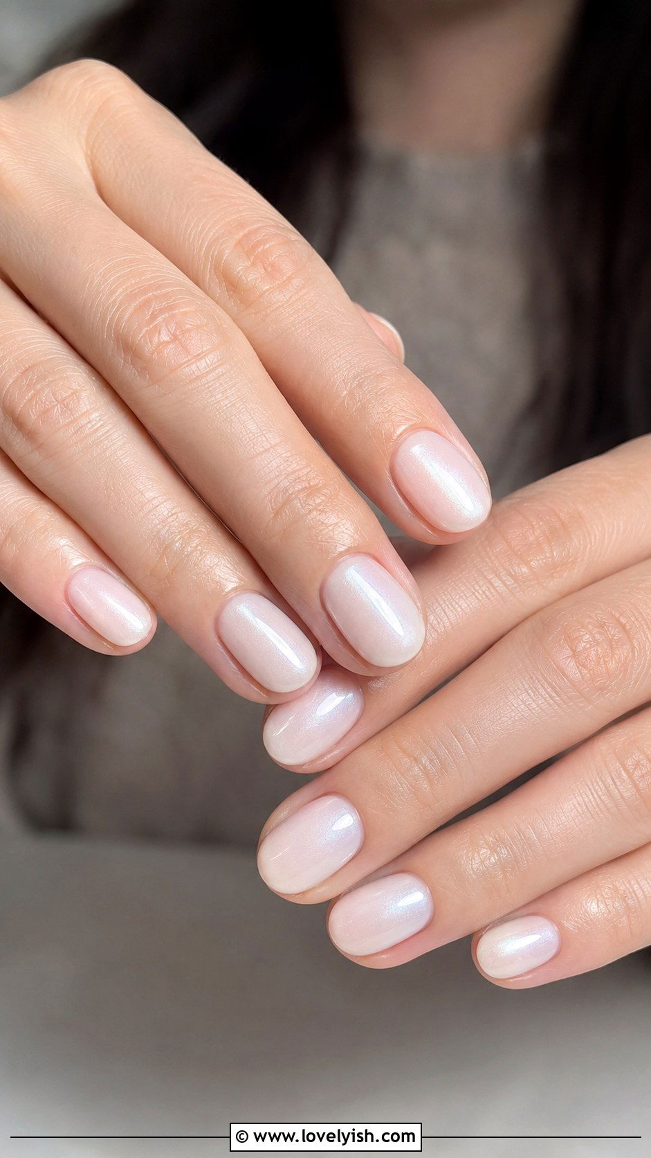 Milky White Glazed Manicure - 50 manicure - 50 manicure