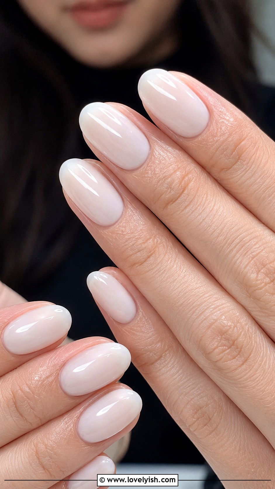 Milky White Glazed Nails - 43 nail art ideas - 43 nail art ideas