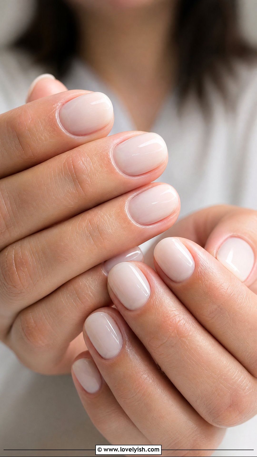 Milky White Glazed Nails - 50 quick nail designs - 50 quick nail designs