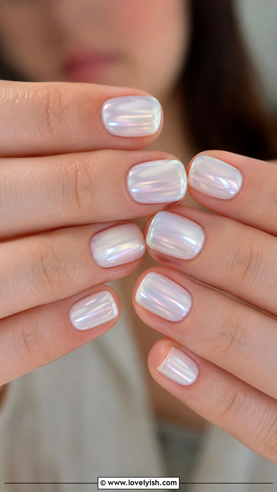 Milky White Glazed Short Nails - 25 short nails design ideas - 25 short nails design ideas