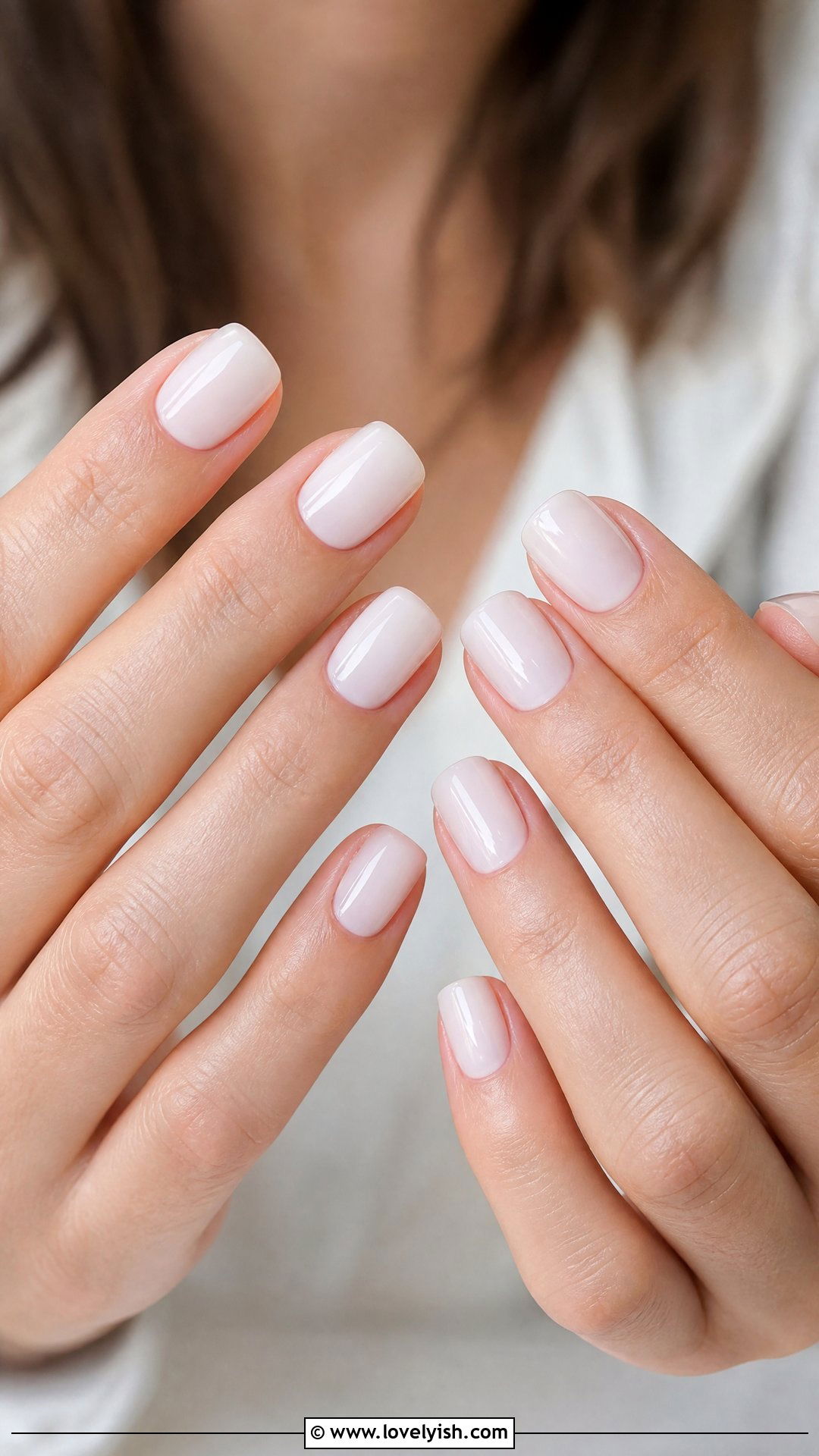 Milky White Glossy Bridal Nails - 50 bridal nails - 50 bridal nails