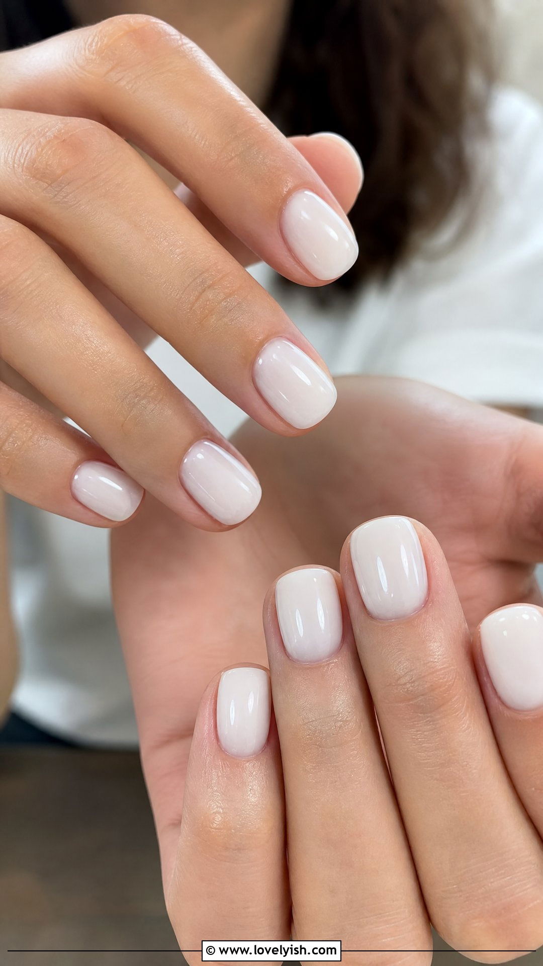 Milky White Glossy Everyday Nails - 50 everyday nails - 50 everyday nails